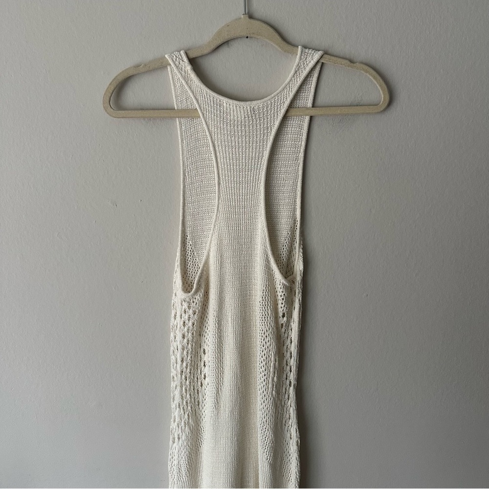 H&M Boho Chic Beach Crochet Knit Midi Maxi Dress in Off white S - Picture 11 of 13
